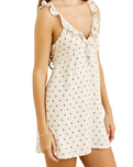 The Rhythm Womens Sandy Ruffle Mini Dress in Cream