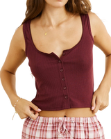The Rhythm Womens Juliet Vest in Plum