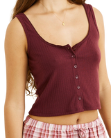The Rhythm Womens Juliet Vest in Plum