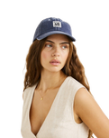 The Rhythm Womens Bayside Cap in Washed Dark Blue