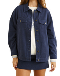 Essential Oversized Jacket in Dark Blue