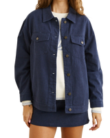 Essential Oversized Jacket in Dark Blue