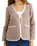 The Rhythm Womens London Check Reversible Quilted Jacket in Chocolate