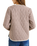The Rhythm Womens London Check Reversible Quilted Jacket in Chocolate