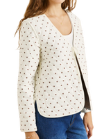 The Rhythm Womens London Check Reversible Quilted Jacket in Chocolate
