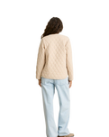 The Rhythm Womens London Check Reversible Quilted Jacket in Chocolate