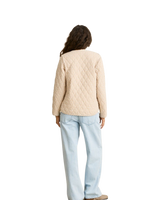 The Rhythm Womens London Check Reversible Quilted Jacket in Chocolate