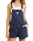 The Rhythm Womens Tide Short Overalls in Dark Blue