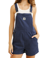 The Rhythm Womens Tide Short Overalls in Dark Blue