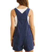 The Rhythm Womens Tide Short Overalls in Dark Blue