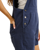 The Rhythm Womens Tide Short Overalls in Dark Blue