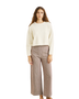 The Rhythm Womens Estelle Fluffy Crew Neck Knit Jumper in Cream