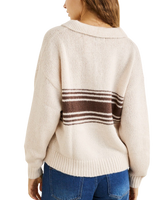 The Rhythm Womens Strat Knit Collared Jumper in Natural