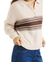 The Rhythm Womens Strat Knit Collared Jumper in Natural