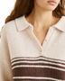 The Rhythm Womens Strat Knit Collared Jumper in Natural