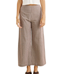 The Rhythm Womens London Check Wide Leg Trousers in Chocolate