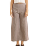 The Rhythm Womens London Check Wide Leg Trousers in Chocolate