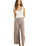 The Rhythm Womens London Check Wide Leg Trousers in Chocolate
