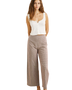 The Rhythm Womens London Check Wide Leg Trousers in Chocolate