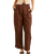 The Rhythm Womens Venice Tailored Linen Trousers in Chocolate
