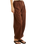 The Rhythm Womens Venice Tailored Linen Trousers in Chocolate