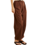 The Rhythm Womens Venice Tailored Linen Trousers in Chocolate