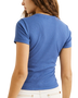 The Rhythm Womens Everyday Rib T-Shirt in Blue