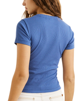 The Rhythm Womens Everyday Rib T-Shirt in Blue