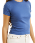 The Rhythm Womens Everyday Rib T-Shirt in Blue