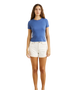 The Rhythm Womens Everyday Rib T-Shirt in Blue