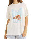 The Rhythm Womens Ocean Wave Oversized T-Shirt in Vintage White