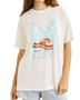 The Rhythm Womens Ocean Wave Oversized T-Shirt in Vintage White