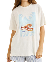 The Rhythm Womens Ocean Wave Oversized T-Shirt in Vintage White