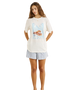 The Rhythm Womens Ocean Wave Oversized T-Shirt in Vintage White