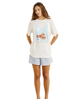 The Rhythm Womens Ocean Wave Oversized T-Shirt in Vintage White