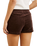 The Rhythm Womens Cord Sundown Everyday Shorts in Espresso