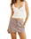 The Rhythm Womens London Check Bias Cut Mini Skirt in Chocolate
