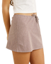 The Rhythm Womens London Check Bias Cut Mini Skirt in Chocolate