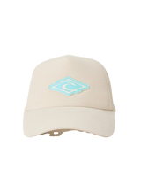 The Rip Curl Womens Icon Cord Trucker Cap in Stone