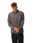 The Rip Curl Mens Premium Surf Cord Shirt in Deep Mushroom