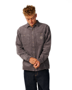 The Rip Curl Mens Premium Surf Cord Shirt in Deep Mushroom