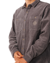 The Rip Curl Mens Premium Surf Cord Shirt in Deep Mushroom