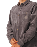The Rip Curl Mens Premium Surf Cord Shirt in Deep Mushroom