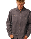 The Rip Curl Mens Premium Surf Cord Shirt in Deep Mushroom