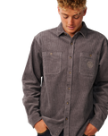 The Rip Curl Mens Premium Surf Cord Shirt in Deep Mushroom