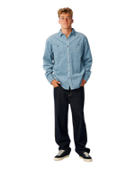 The Rip Curl Mens Premium Surf Cord Shirt in Citadel Blue