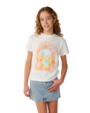 Girls Costa Del Sol Band T-Shirt in Bone