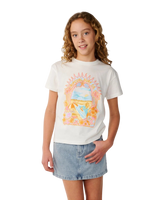 Girls Costa Del Sol Band T-Shirt in Bone