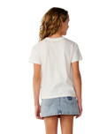 Girls Costa Del Sol Band T-Shirt in Bone