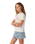 Girls Costa Del Sol Band T-Shirt in Bone